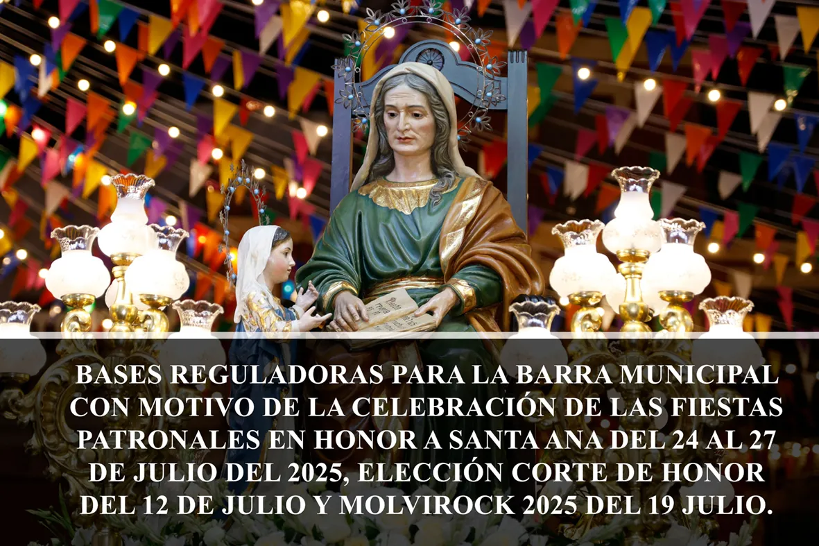 BASES REGULADORAS PARA LA BARRA MUNICIPAL CON MOTIVO DE LA CELEBRACIÓN DE LAS FIESTAS PATRONALES EN HONOR A SANTA ANA 2025