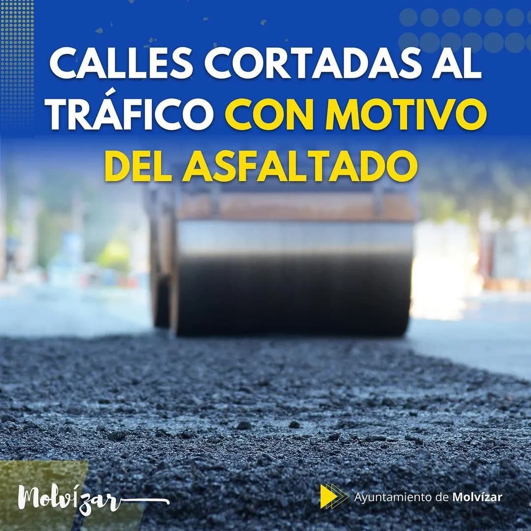 Calles cortadas al tráfico con motivo del asfaltado
