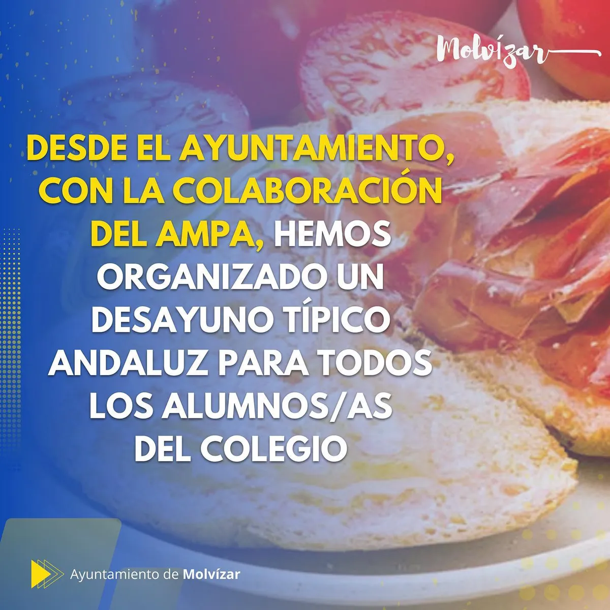 Desayuno andaluz para los alumnos del colegio