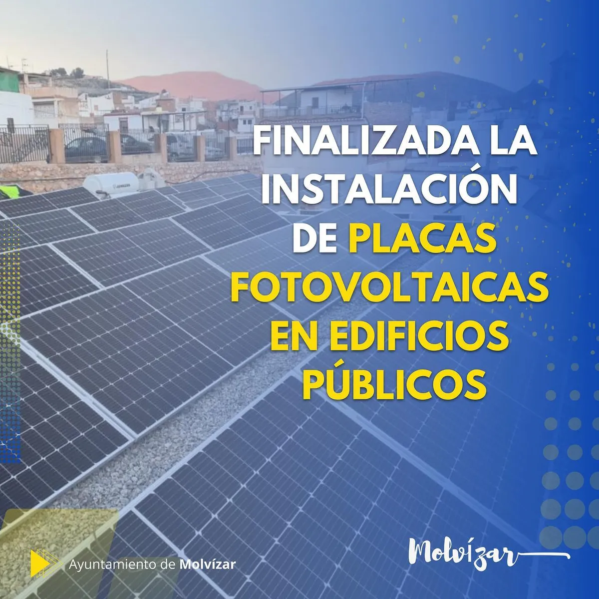 Finalizada la instalación de placas fotovoltaicas